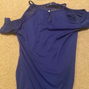 Medium blue blouse